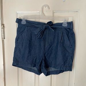 Joe Fresh elastic waist denim tie up shorts